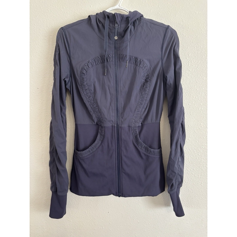 Lululemon Dance Studio Hooded Jacket Purple Reversible Full Zip Women's 8